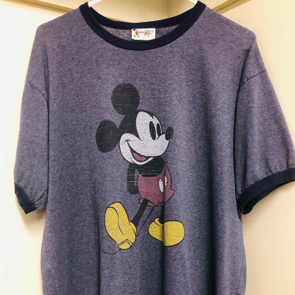 vintage early 2000’s Mickey Mouse classic Walt Disney World large ringer tee OG